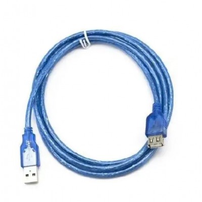 Купить ᐈ Кривой Рог ᐈ Низкая цена ᐈ Кабель Gresso USB - USB V 2 .0 (M/F), 3 м, Blue (2000700002401)