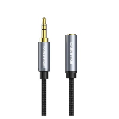 Купить ᐈ Кривой Рог ᐈ Низкая цена ᐈ Кабель Cabletime Audio 3.5 мм - 3.5 мм (M/F), 0.3 м, Black, 3 pin (CF11D)