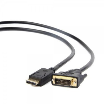 Купить ᐈ Кривой Рог ᐈ Низкая цена ᐈ Кабель Cablexpert DisplayPort - DVI (М/М), 1.8 м, черный (CC-DPM-DVIM-6)