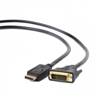 Купить ᐈ Кривой Рог ᐈ Низкая цена ᐈ Кабель Cablexpert DisplayPort - DVI (М/М), 3 м, черный (CC-DPM-DVIM-3M)