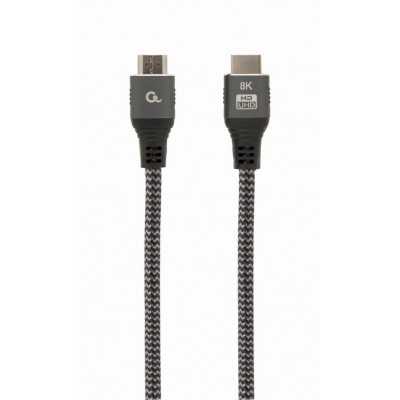 Купить ᐈ Кривой Рог ᐈ Низкая цена ᐈ Кабель Cablexpert HDMI - HDMI V 2.1 (M/M), 2 м, Black (CCB-HDMI8K-2M)