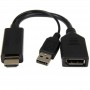 Купить ᐈ Кривой Рог ᐈ Низкая цена ᐈ Адаптер Cablexpert HDMI - DisplayPort V 2.0 (M/F), 0.1 м, черный (A-HDMIM-DPF-01) коробка