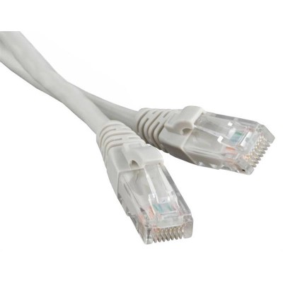 Купить ᐈ Кривой Рог ᐈ Низкая цена ᐈ Патч-корд литой, UTP, RJ45, Cat.5e, 10m, серый