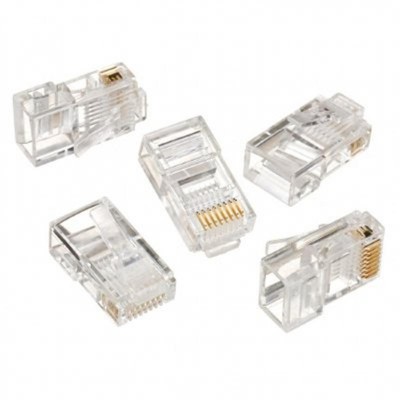 Купить ᐈ Кривой Рог ᐈ Низкая цена ᐈ Коннектор RJ 45 Cablexpert (LC-8P8C-001/100) 8P8C, с золоченными контактами (100 шт/уп)