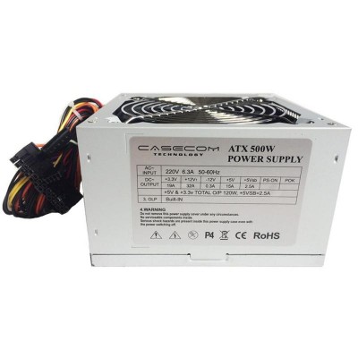 Купить ᐈ Кривой Рог ᐈ Низкая цена ᐈ Блок питания CaseCom (CM 500 ATX) 500W, 12Fan, bulk