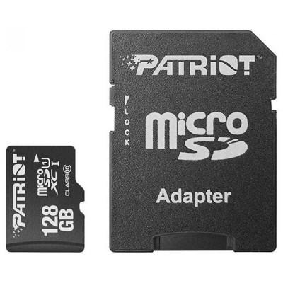 Купить ᐈ Кривой Рог ᐈ Низкая цена ᐈ Карта памяти MicroSDXC 128GB UHS-I Class 10 Patriot LX + SD-adapter (PSF128GMCSDXC10)