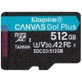 Купить ᐈ Кривой Рог ᐈ Низкая цена ᐈ Карта памяти MicroSDXC 512GB UHS-I/U3 Class 10 Kingston Canvas Go! Plus R170/W90MB/s (SDCG3