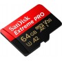 Купить ᐈ Кривой Рог ᐈ Низкая цена ᐈ Карта памяти MicroSDXC 64GB UHS-I U3 R200/W90MB/s SanDisk Extreme Pro V30 + SD-адаптер (SDSQ