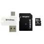 Купить ᐈ Кривой Рог ᐈ Низкая цена ᐈ Карта памяти MicroSDHC 16GB UHS-I Class 10 GOODRAM + SD-adapter + OTG Card reader (M1A4-016