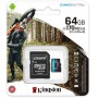 Купить ᐈ Кривой Рог ᐈ Низкая цена ᐈ Карта памяти MicroSDXC 64GB UHS-I/U3 Class 10 Kingston Canvas Go! Plus R170/W70MB/s + SD-ад