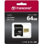 Купить ᐈ Кривой Рог ᐈ Низкая цена ᐈ Карта памяти MicroSDXC 64GB UHS-I/U3 Class 10 Transcend 500S + SD-adapter (TS64GUSD500S)