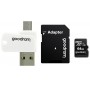 Купить ᐈ Кривой Рог ᐈ Низкая цена ᐈ Карта памяти MicroSDXC 64GB UHS-I Class 10 GOODRAM + SD-adapter + OTG Card reader (M1A4-064