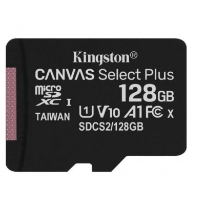 Купить ᐈ Кривой Рог ᐈ Низкая цена ᐈ Карта памяти MicroSDXC 128GB UHS-I Class 10 Kingston Canvas Select Plus R100MB/s (SDCS2/128G