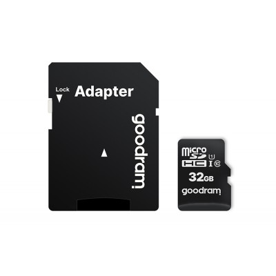 Купить ᐈ Кривой Рог ᐈ Низкая цена ᐈ Карта памяти MicroSDHC 32GB UHS-I Class 10 GOODRAM + SD-adapter (M1AA-0320R12)