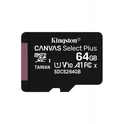 Купить ᐈ Кривой Рог ᐈ Низкая цена ᐈ Карта памяти MicroSDXC 64GB UHS-I Class 10 Kingston Canvas Select Plus R100MB/s (SDCS2/64GB