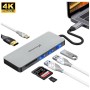 Купить ᐈ Кривой Рог ᐈ Низкая цена ᐈ Концентратор USB 3.1 Type-C Grand-X PD Сharging HDMI/3хUSB/Type-C/OTG/CR (SG-512)