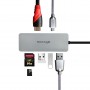 Купить ᐈ Кривой Рог ᐈ Низкая цена ᐈ Концентратор USB 3.1 Type-C Grand-X PD Сharging HDMI/3хUSB/Type-C/OTG/CR (SG-512)