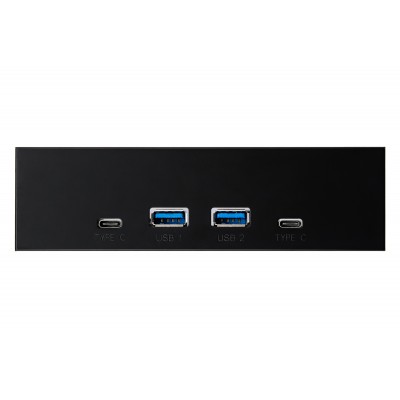 Купить ᐈ Кривой Рог ᐈ Низкая цена ᐈ USB-хаб Frime USB 3.1 2 x type A & 2 x type C VL820 Black (ECF-FP2xTA&2xTC.54)