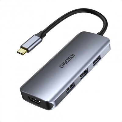 Купить ᐈ Кривой Рог ᐈ Низкая цена ᐈ Концентратор Choetech HUB-M19 7 in 1 USB-C to HDMI Multiport Adapter