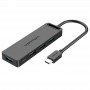 Купить ᐈ Кривой Рог ᐈ Низкая цена ᐈ Концентратор Vention 4-Port с micro USB питанием 0.15M Black (TGKBB)