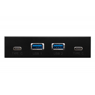 Купить ᐈ Кривой Рог ᐈ Низкая цена ᐈ USB-хаб Frime USB 3.1 2 x type A & 2 x type C VL820 Black (ECF-FP2xTA&2xTC.32)