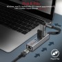 Купить ᐈ Кривой Рог ᐈ Низкая цена ᐈ Концентратор USB Promate GigaHub USB-C Grey (gigahub-c.grey)