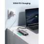 Купить ᐈ Кривой Рог ᐈ Низкая цена ᐈ Концентратор USB Type-C Ugreen CM179 3xUSB 3.0 + HDMI + VGA + RJ45 1000M Ethernet + Cardread