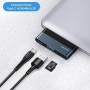 Купить ᐈ Кривой Рог ᐈ Низкая цена ᐈ Концентратор USB Type-C Usams US-SJ491 Mini HUB Black (SJ491HUB01)