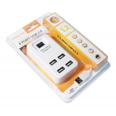 Купить ᐈ Кривой Рог ᐈ Низкая цена ᐈ Концентратор USB 2.0 Voltronic YT-HWS4-W/08646, 4хUSB2.0, White