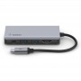 Купить ᐈ Кривой Рог ᐈ Низкая цена ᐈ Док-станция USB-C Belkin 4in1 Multiport Dock Gray (AVC006BTSGY)