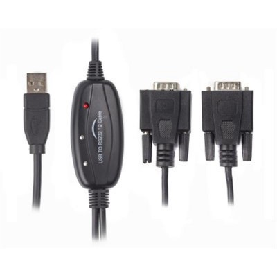 Купить ᐈ Кривой Рог ᐈ Низкая цена ᐈ Кабель Viewcon USB - 2хCOM (M/M), 9+25pin, 1.4 м, Black (VE591) 