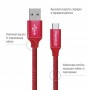 Купить ᐈ Кривой Рог ᐈ Низкая цена ᐈ Кабель ColorWay USB - USB Type-C (M/M), 2.4 А, 2 м, Red (CW-CBUC008-RD)