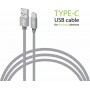 Купить ᐈ Кривой Рог ᐈ Низкая цена ᐈ Кабель Intaleo CBGNYT1 USB - USB Type-C (M/M), 1 м, Grey (1283126489136)