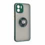 Купить ᐈ Кривой Рог ᐈ Низкая цена ᐈ Чехол-накладка Armorstandart Frosted Matte Ring для Xiaomi Redmi A2 Dark Green (ARM68375)