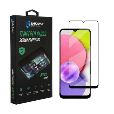 Купить ᐈ Кривой Рог ᐈ Низкая цена ᐈ Защитное стекло BeCover для Samsung Galaxy A03 SM-A035/A03 Core SM-A032 Black (707102)