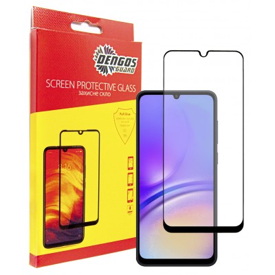 Купить ᐈ Кривой Рог ᐈ Низкая цена ᐈ Защитное стекло Dengos для Samsung Galaxy A05 SM-A055 Black Full Glue (TGFG-330)