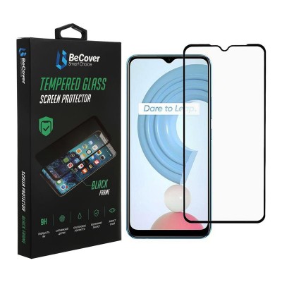 Купить ᐈ Кривой Рог ᐈ Низкая цена ᐈ Защитное стекло BeCover для Realme C21Y Black (706904)