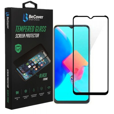 Купить ᐈ Кривой Рог ᐈ Низкая цена ᐈ Защитное стекло BeCover для Tecno Spark 8C (KG5n) Black (708161)