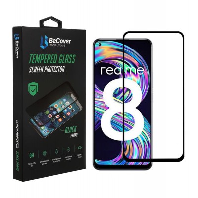 Купить ᐈ Кривой Рог ᐈ Низкая цена ᐈ Защитное стекло BeCover для Realme 8/8 Pro Black (706684)