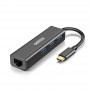 Купить ᐈ Кривой Рог ᐈ Низкая цена ᐈ Сетевой адаптер Choetech HUB-U02 4-In-1 USB-C to RJ45