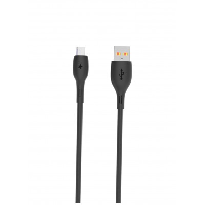 Купить ᐈ Кривой Рог ᐈ Низкая цена ᐈ Кабель SkyDolphin S22V Soft Silicone USB - micro USB (M/M), 1 м, Black (USB-000607)