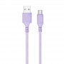 Купить ᐈ Кривой Рог ᐈ Низкая цена ᐈ Кабель ColorWay USB - USB Type-C (M/M), soft silicone, 2.4 А, 1 м, Purple (CW-CBUC044-PU)