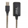 Кабель Cablexpert USB - USB V 2.0 (M/F), активний подовжувач, 10 м, чорний (UAE-01-10M)