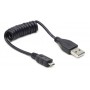 Кабель Cablexpert USB - micro USB V 2.0 (M/M), 0.6 м, спіральний (CC-mUSB2C-AMBM-0.6M)