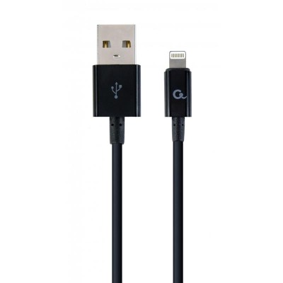 Купить ᐈ Кривой Рог ᐈ Низкая цена ᐈ Кабель Cablexpert USB - Lightning (M/M), премиум, 2 м, черный (CC-USB2P-AMLM-2M)