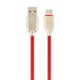 Купить ᐈ Кривой Рог ᐈ Низкая цена ᐈ Кабель Cablexpert USB - USB Type-C V 2.0 (M/M), 2.1 А, премиум, 1 м, красный (CC-USB2R-AMCM