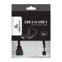 Кабель Cablexpert USB 2.0 9-pin - USB 3.0 19-pin (F/M), 0.15 м, внутрішній, чорний (CC-U3U2-01)