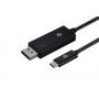 Кабель 2E Displayport - USB Type-C (M/M), 1 м, Black (2E-W1402)