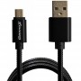 Кабель Grand-X USB - micro USB (M/M), 2.1A, металеве обплетення, 1 м, Black (MM-01B) гіфтбокс з вікном