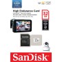 Карта пам`ятi MicroSDXC 32GB UHS-I/U3 Class 10 SanDisk High Endurance R100/W40MB/s + SD-adapter (SDSQQNR-032G-GN6IA)